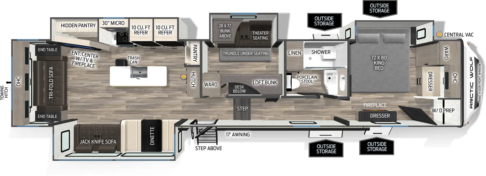Arctic Wolf 3650SUITE Floorplan